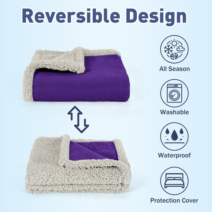 Sherpa Polar Fleece Waterproof Blanket