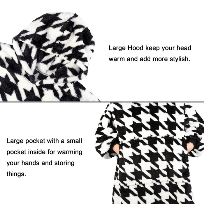 Printed All Season Oversize Hoodie Blanket