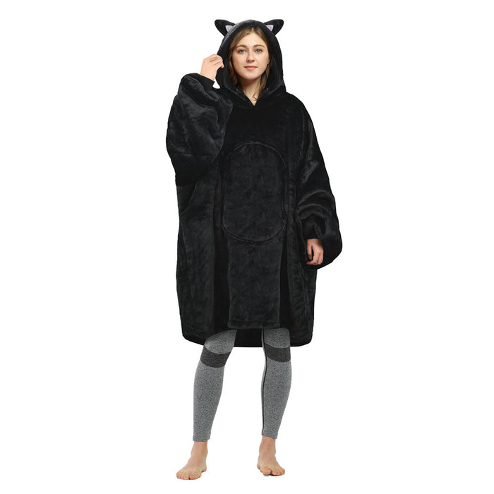Animal World Sherpa Oversize Hoodie Blanket