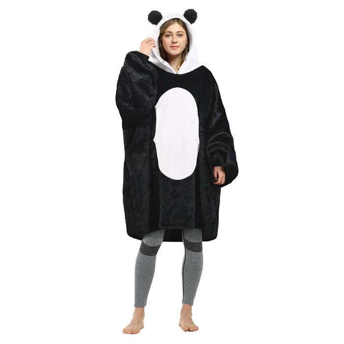 Animal World Sherpa Oversize Hoodie Blanket