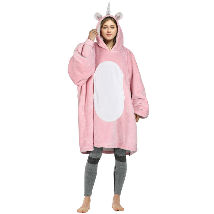 Animal World Sherpa Oversize Hoodie Blanket