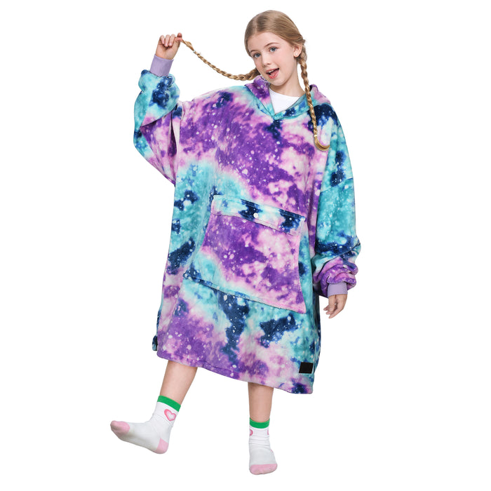 Kids All Season Fleece Oversized Hoodie Blanket