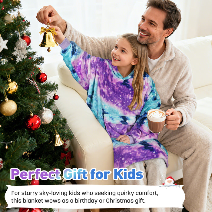 Kids All Season Fleece Oversized Hoodie Blanket