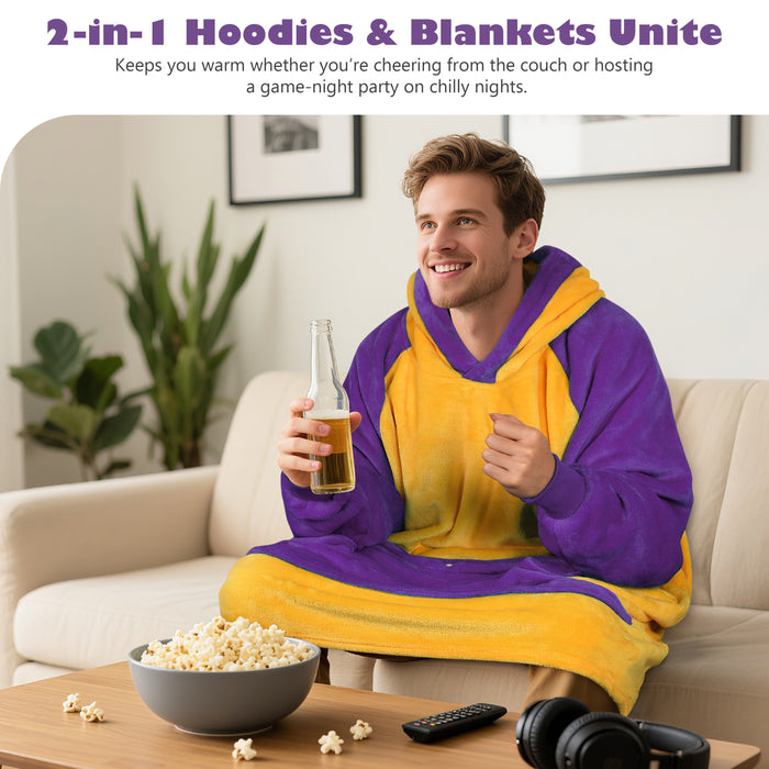 Fans Club Sherpa Oversize Hoodie Blanket