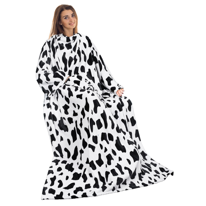 Fleece Wearable Blanket With Sleeve