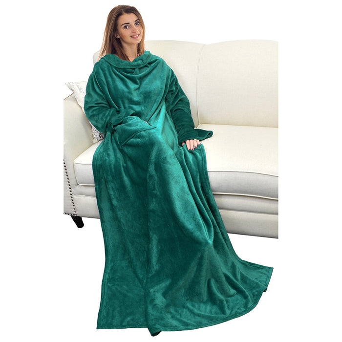 Fleece Wearable Blanket With Sleeve
