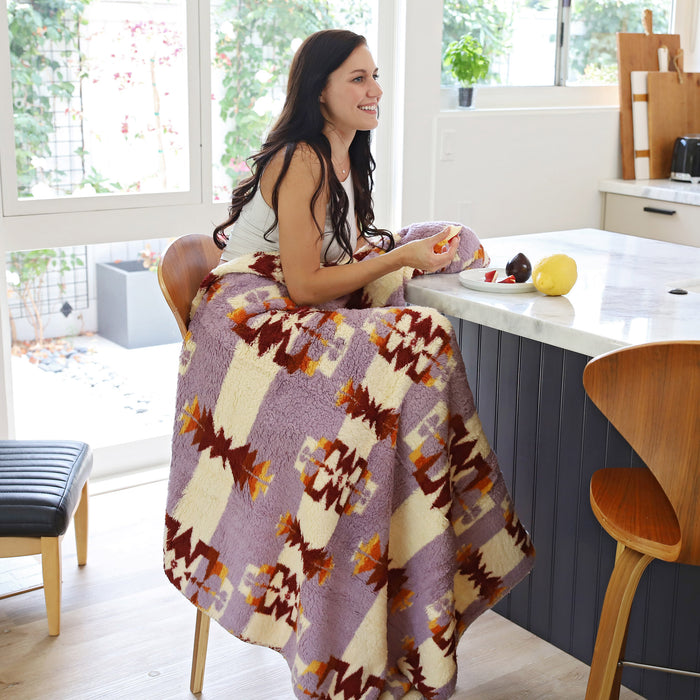 Southwest Inspired Sherpa Throw Blanket