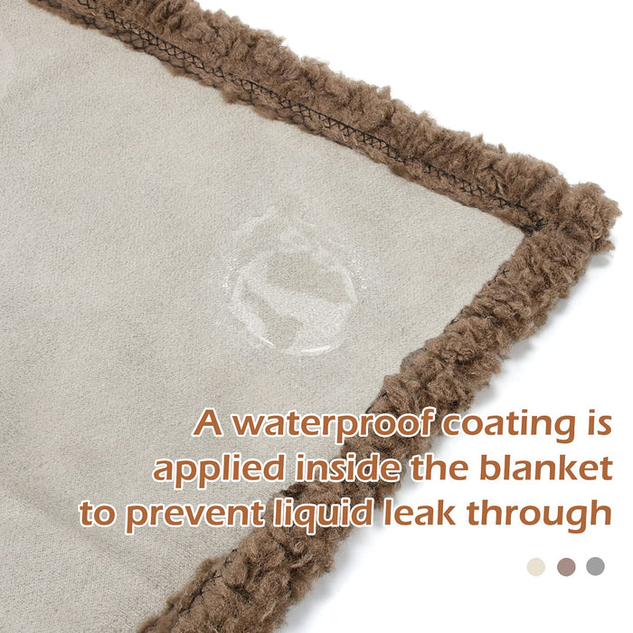 Teddy Bear Suede Faux Fur Waterproof Blanket