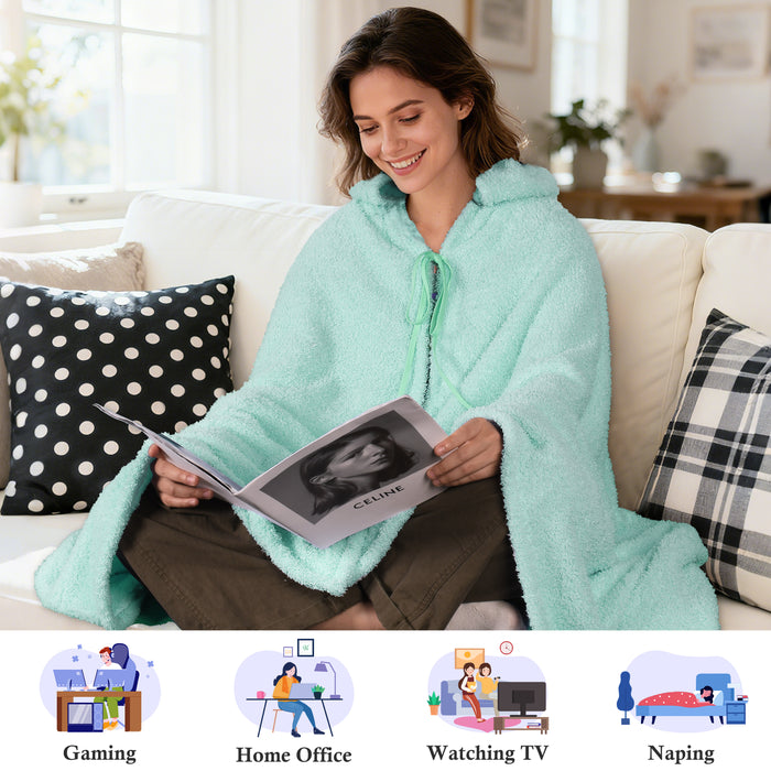 Portable Sherpa Fleece Stadium Blanket Soft, Cozy & Water-Resistant