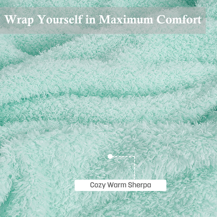 Portable Sherpa Fleece Stadium Blanket Soft, Cozy & Water-Resistant
