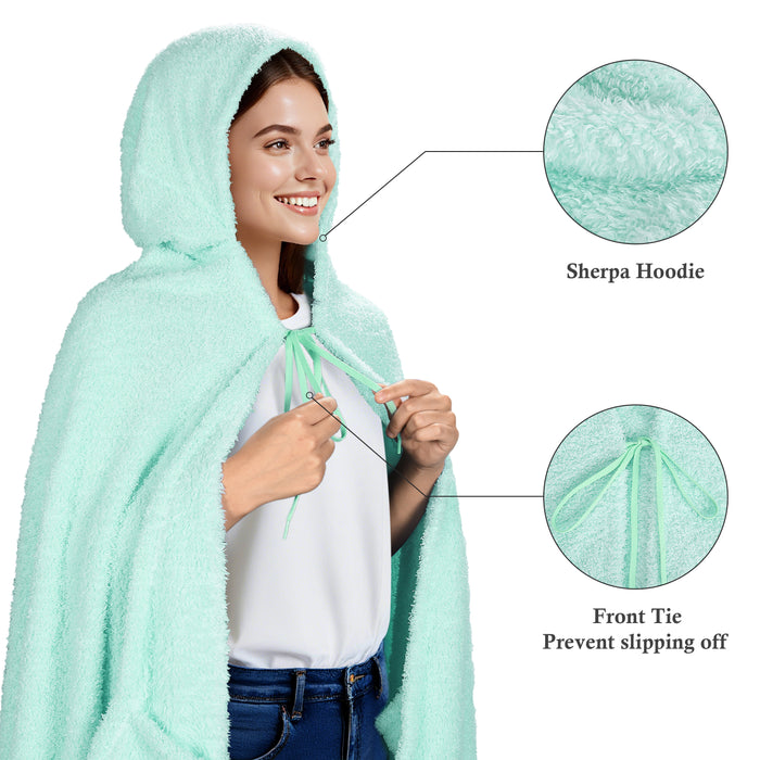Portable Sherpa Fleece Stadium Blanket Soft, Cozy & Water-Resistant
