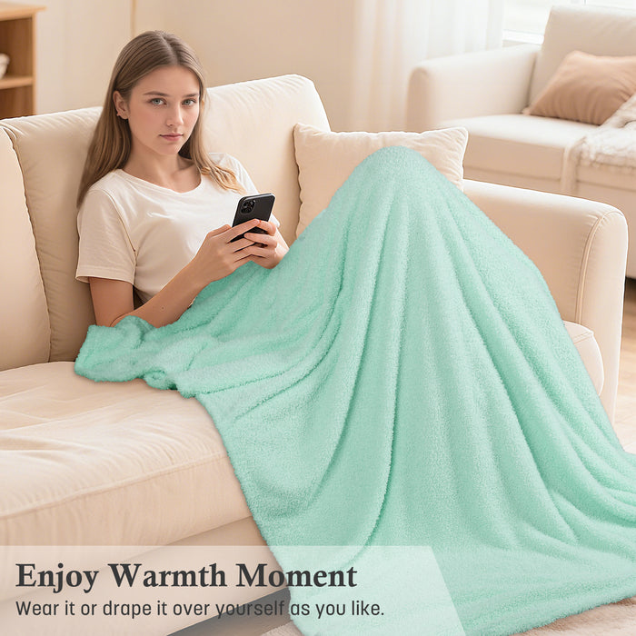 Portable Sherpa Fleece Stadium Blanket Soft, Cozy & Water-Resistant
