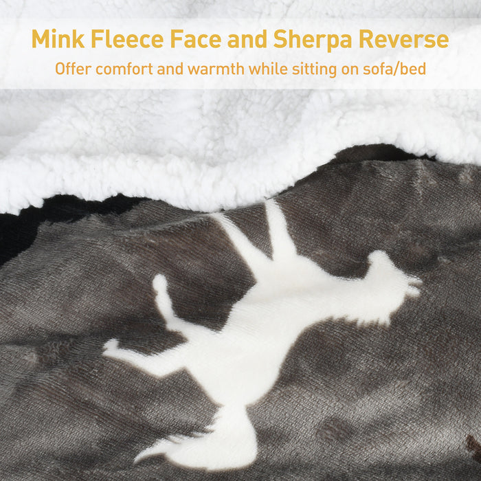 Animal Kingdom Sherpa Wearable Blanket With Sleeve