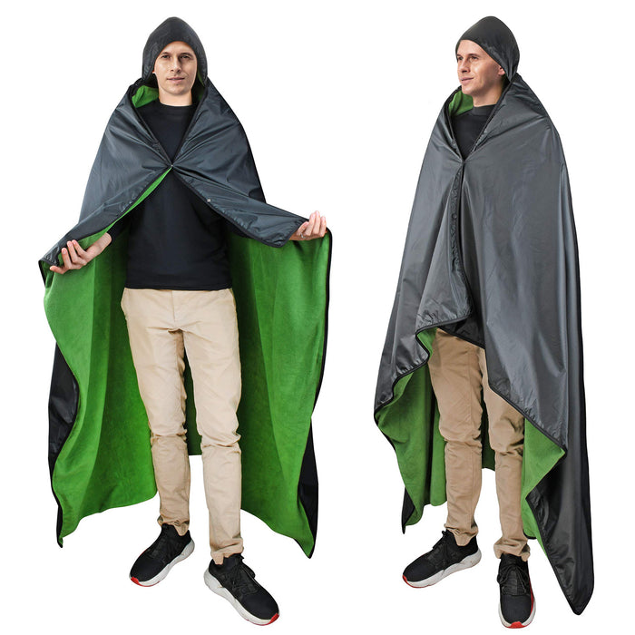 Portable Polar Fleece Waterproof Stadium  Blanket