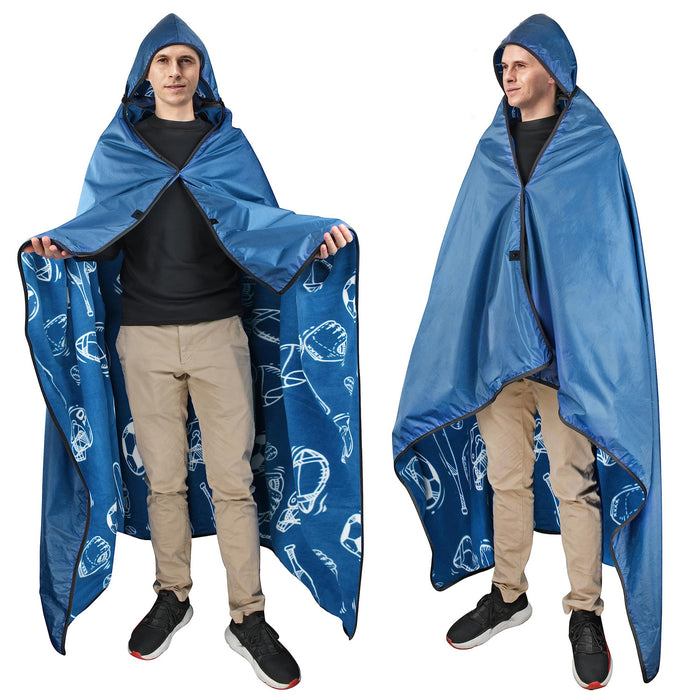 Portable Polar Fleece Waterproof Stadium  Blanket