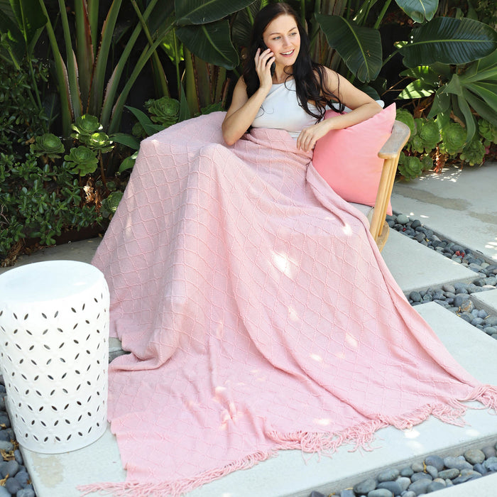 Acrylic Leisure Knitted Throw