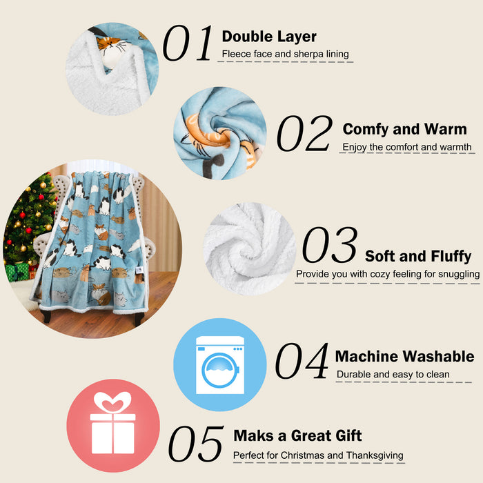 Animal Kingdom  Sherpa Throw Blanket