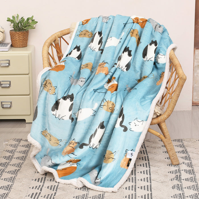 Animal Kingdom  Sherpa Throw Blanket