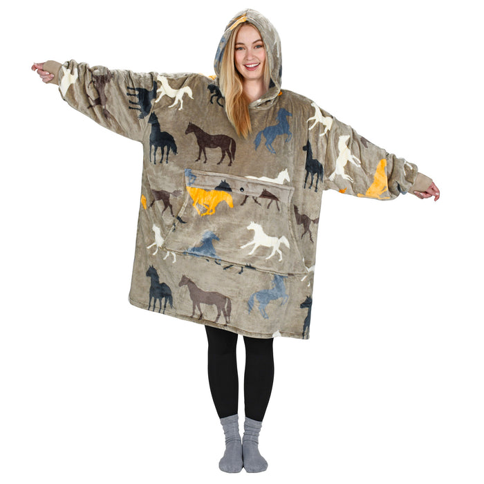 Animal Kingdom All Season Oversize Hoodie Blanket