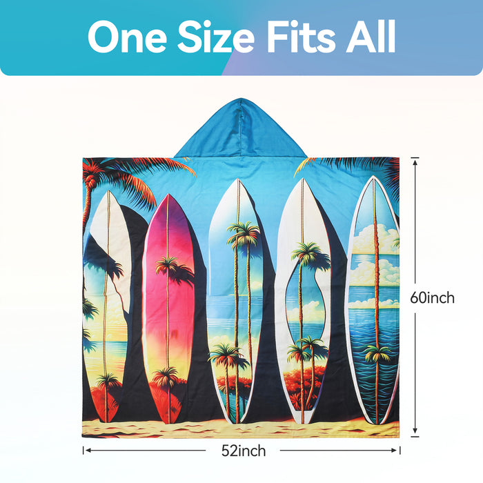 Microfiber Sand-Free Beach Towel with Hood