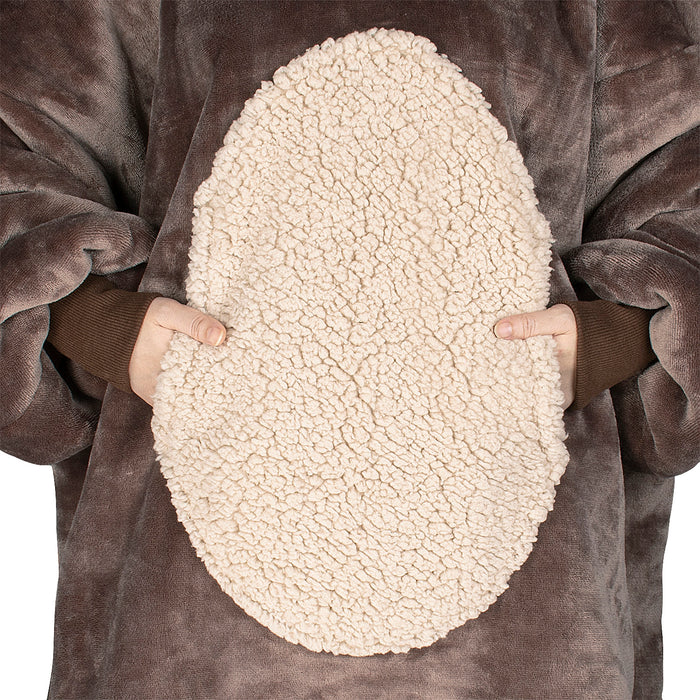 Kid Animal World Sherpa Oversize Hoodie Blanket