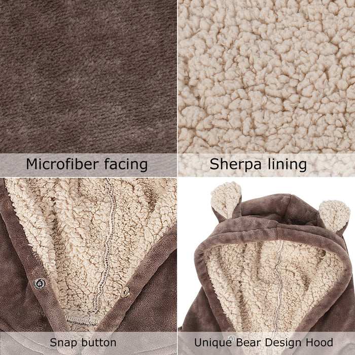 Animal World Sherpa Oversize Hoodie Blanket