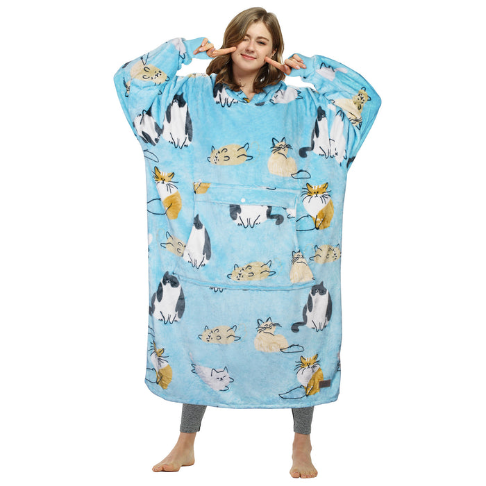 Extra Long All Season Oversize Hoodie Blanket