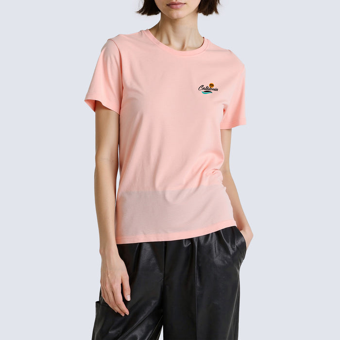 Catalonia Embroidered Logo Cotton Crewneck Tee