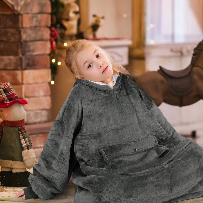 Kid Classic Sherpa Oversize Hoodie Blanket