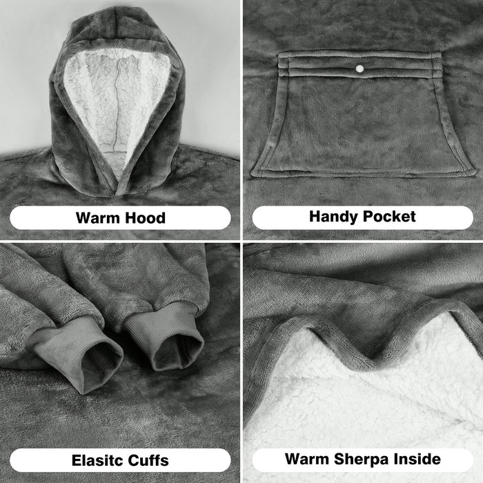 Kid Classic Sherpa Oversize Hoodie Blanket
