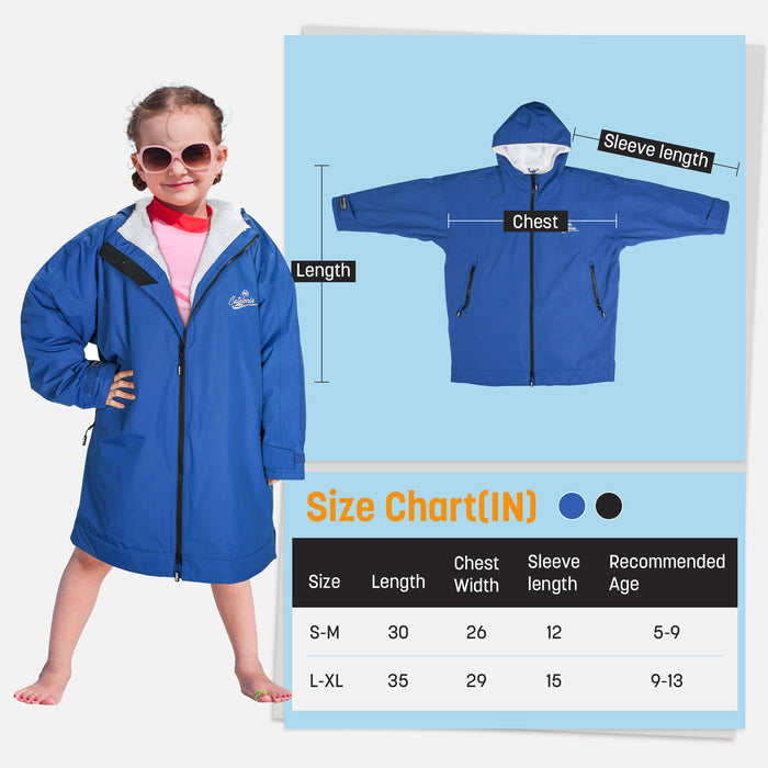 Kids Waterproof Fleece Lined Swim Parka