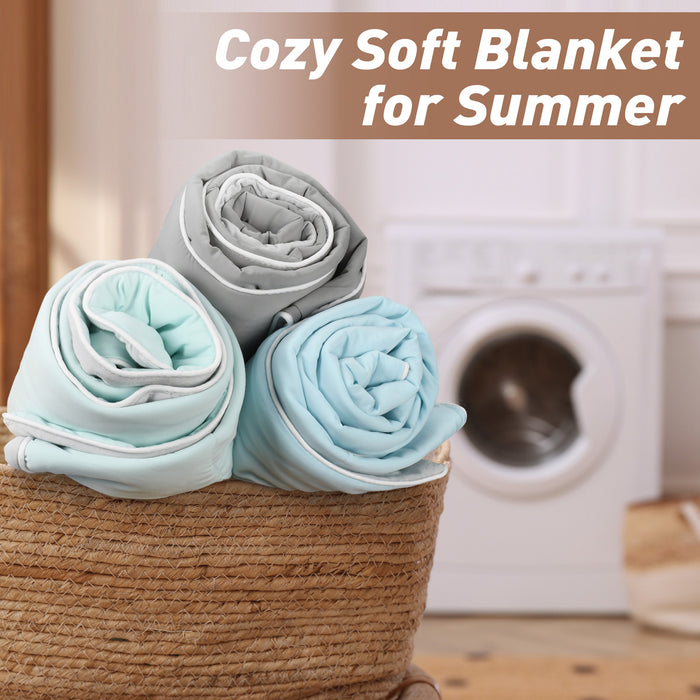 Reversible Lightweight Cooling Throw Blanket