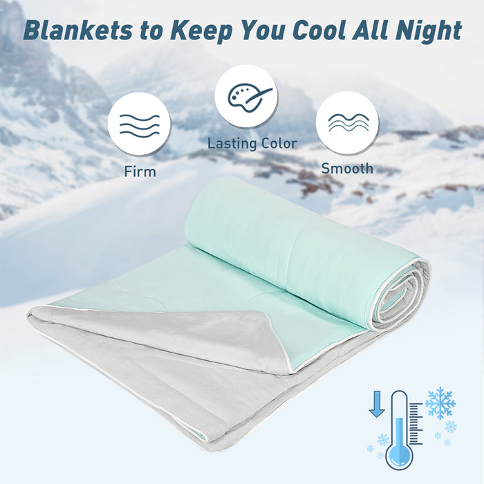 Reversible Lightweight Cooling Throw Blanket