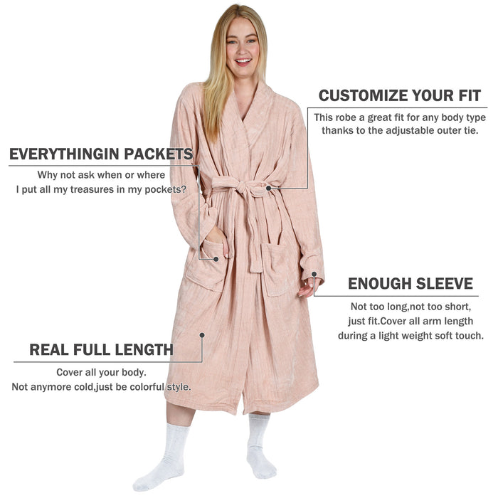 All Season Soft Chenille Womens Bathrobe