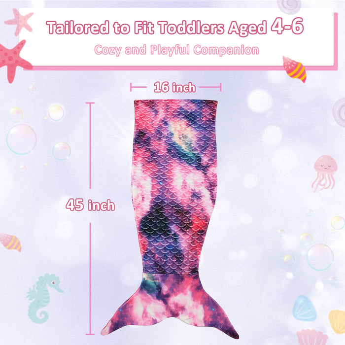 Flannel Mermaid Tail Blanket For Toddler