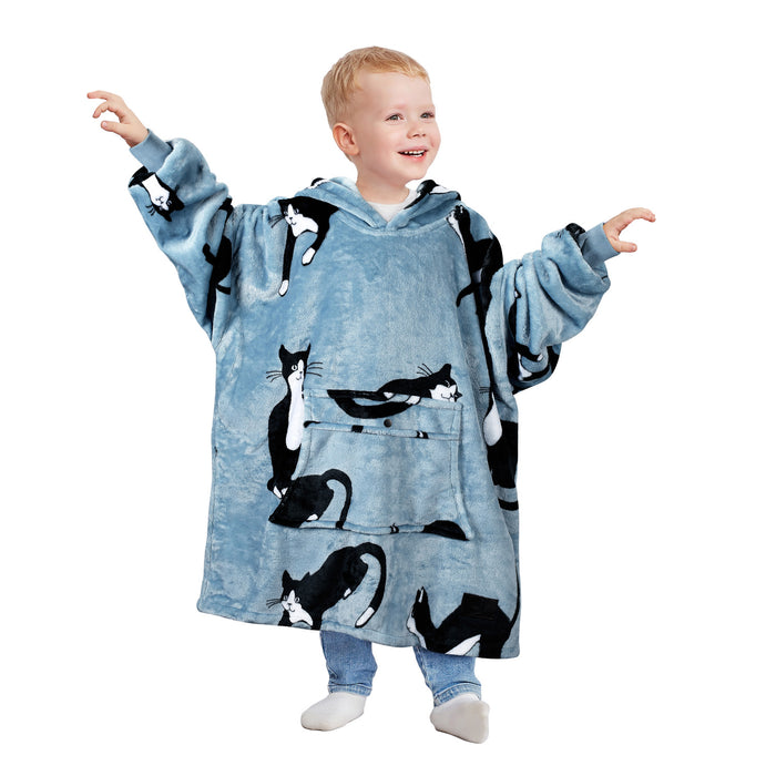 Children All Season Fleece Oversized Hoodie Blanket