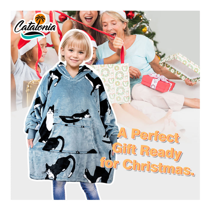 Children All Season Fleece Oversized Hoodie Blanket