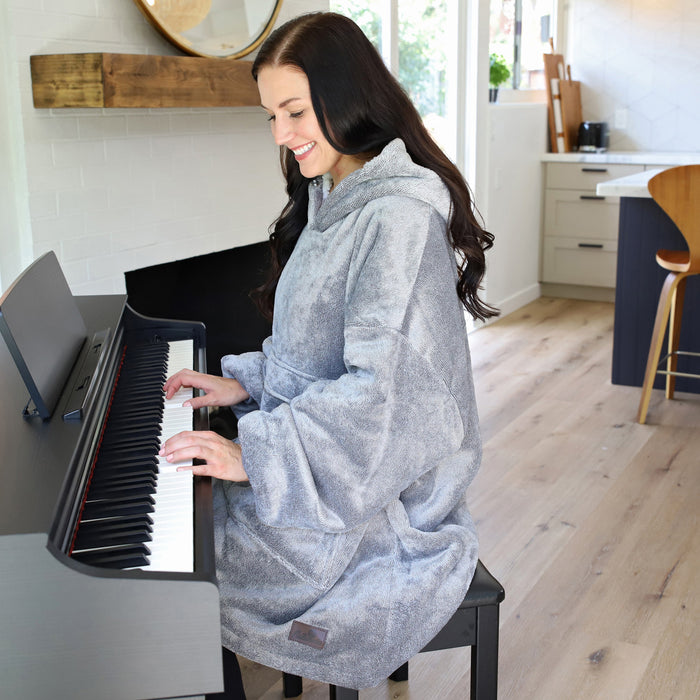 Classic Sherpa Fleece Oversized Hoodie Blanket