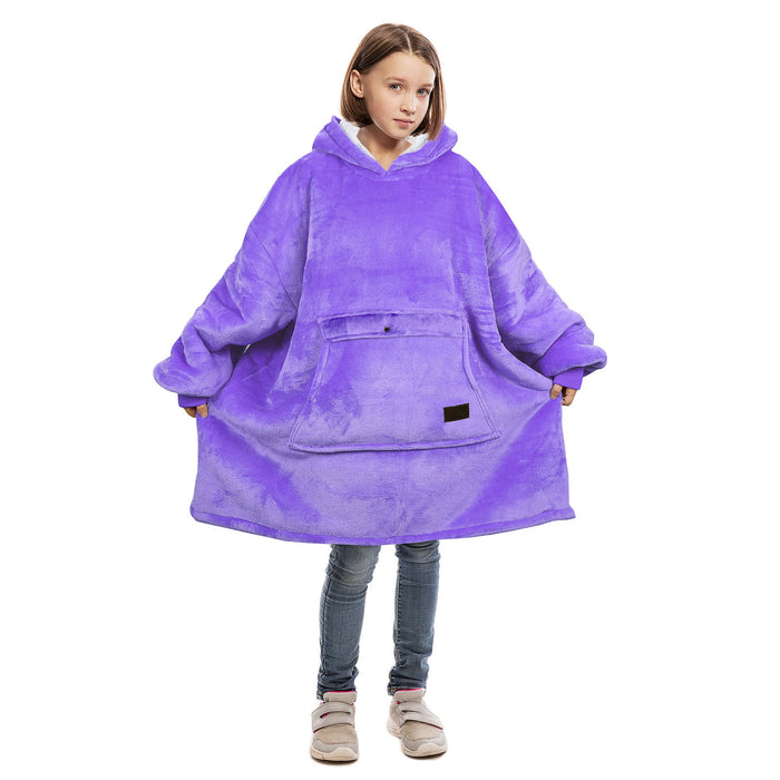Kid Classic Sherpa Oversize Hoodie Blanket