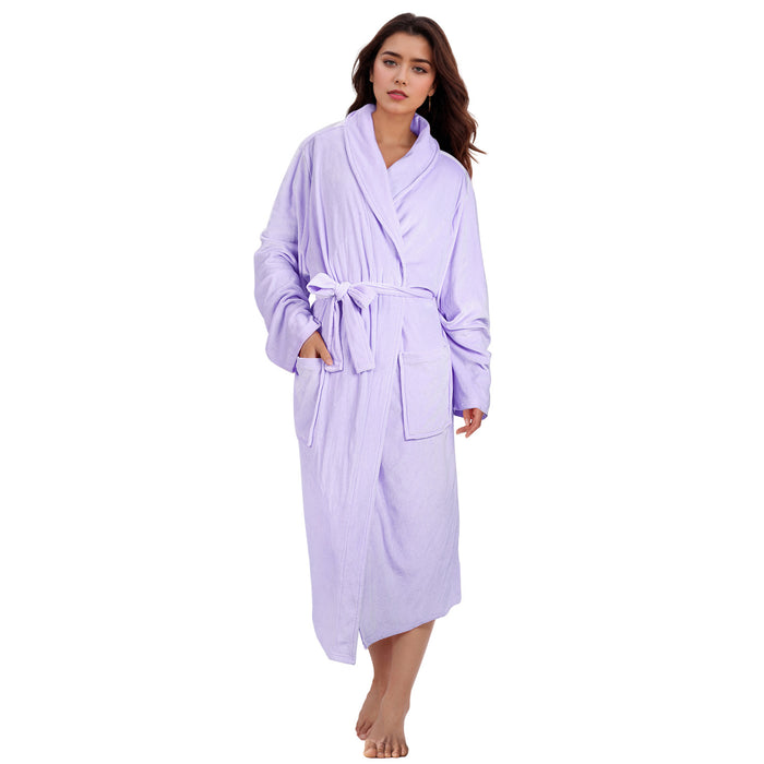 Soft Fleece Women Lightweight Bathrobe