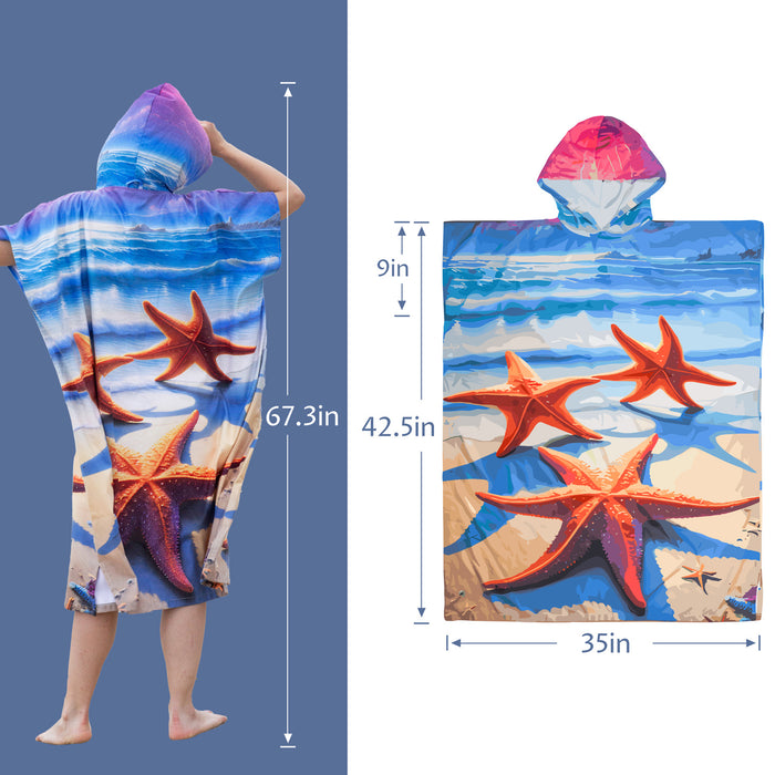 Fun Microfiber Surf Poncho Towel Changing Robe