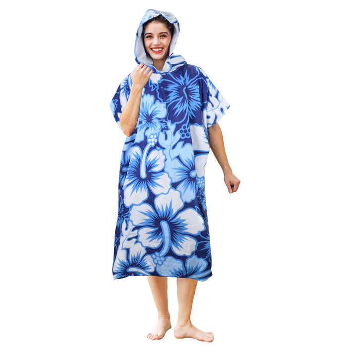 Fun Microfiber Surf Poncho Towel Changing Robe