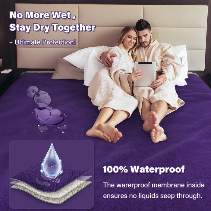 Sherpa Polar Fleece Waterproof Blanket