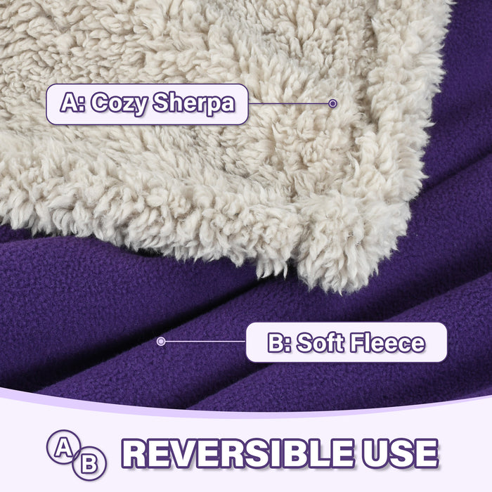 Sherpa Polar Fleece Waterproof Blanket