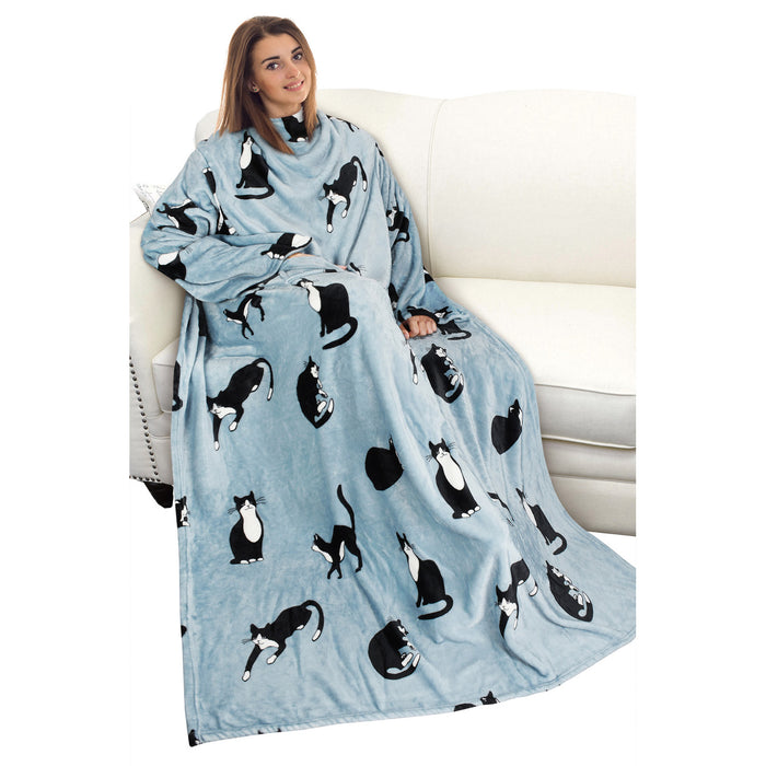 Animal Kingdom Fleece Wearable Blanket With Sleeve