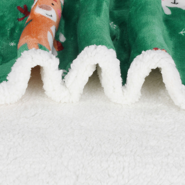 Christmas Spirit Sherpa Wearable Blanket With Sleeve