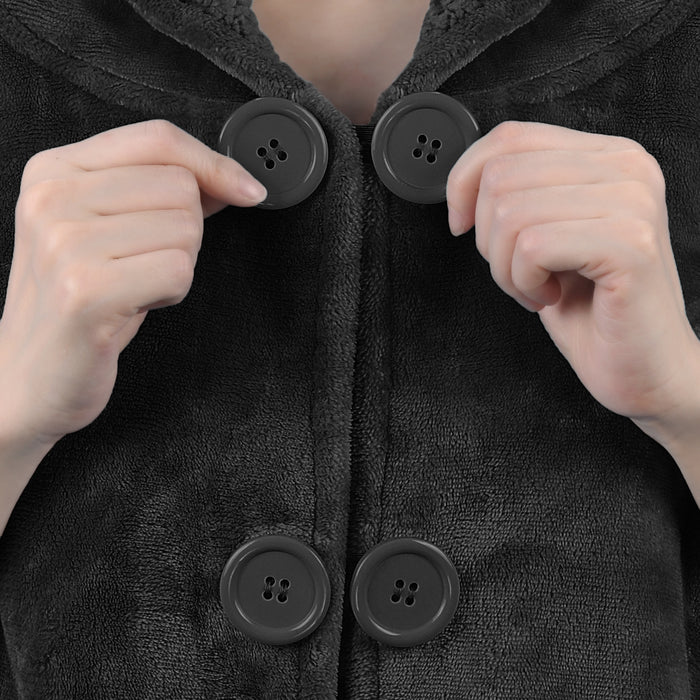 Hooded Sherpa Blanket Poncho Coat