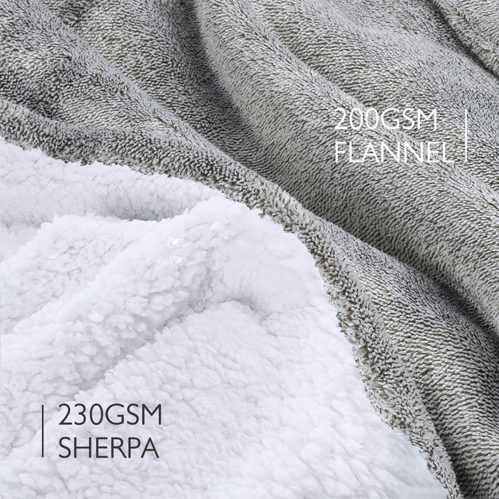 Classic Sherpa Fleece Oversized Hoodie Blanket