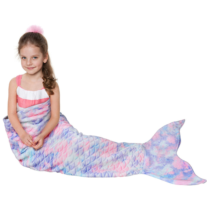 Flannel Mermaid Tail Blanket