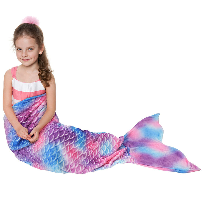 Flannel Mermaid Tail Blanket